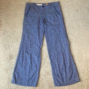 Anthropologie Pilcro and the Letterpress Linen Blend Wide Leg Pants Women’s 8